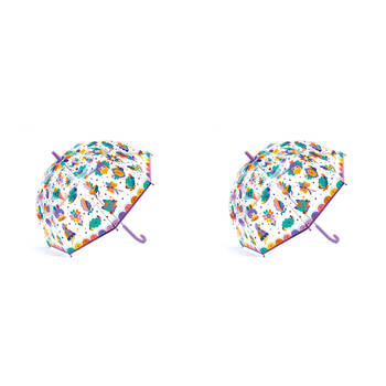 2PK Djeco Pop Rainbow Child Manual Dome Umbrella PVC 67.5cm 3y+