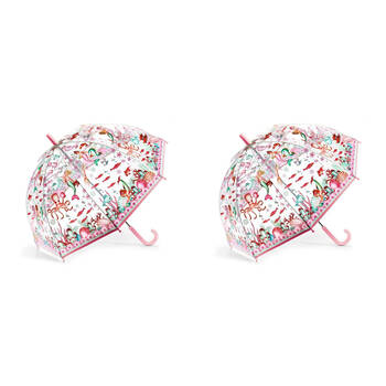 2PK Djeco Mermaid PVC Child Manual Dome Umbrella 70cm 3y+