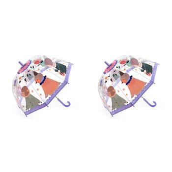 2PK Djeco Musicians PVC Child Manual Dome Umbrella 70cm 3y+