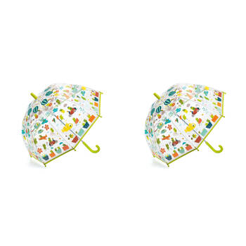 2PK Djeco Froglets Child Manual Dome Umbrella PVC 67.5cm 3y+