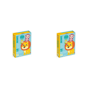 2PK Djeco Little Mime Animal Imitating Card Game Toddler 2.5y+