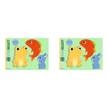 2PK Djeco Little Select Animal Sorting Card Game Toddler 2.5y+