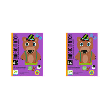2PK Djeco Magic Match Observation & Speed Card Game Kids 4y+