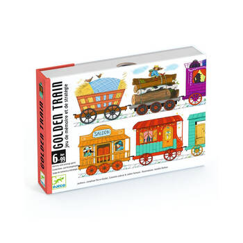 59pc Djeco Golden Train Memory Card Game Set Kids 6y+