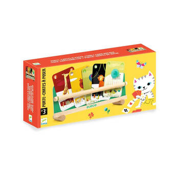 Djeco Standing Wooden Playing Card Game Holder 23x11cm Kids 3y+