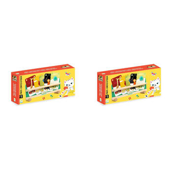 2PK Djeco Standing Wooden Playing Card Game Holder 23x11cm Kids 3y+