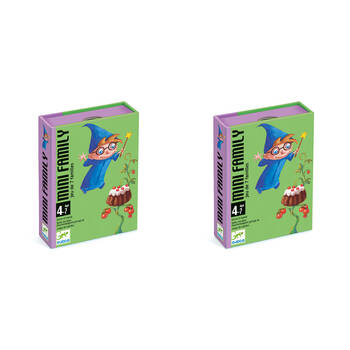 2PK Djeco Mini Family Card Game Kids/Children Strategy Fun Play 4y+