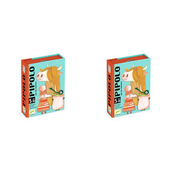 2PK Djeco Pipolo Bluffing Card Game Kids/Children Play 5y+