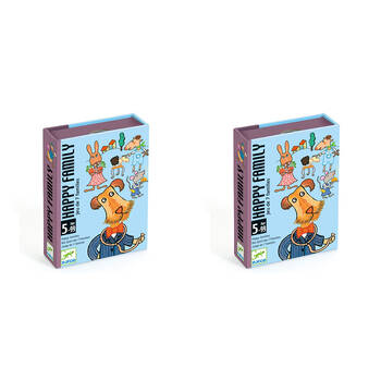 2PK Djeco Happy Family Card Game Kids/Children Play 5y+