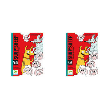 2PK Djeco Swip Sheep Tactial Card Game Kids/Children Play 5y+