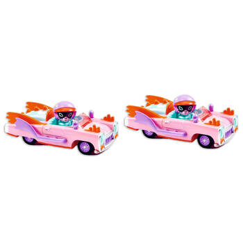 2PK Djeco Pink Lady Crazy Motors Kids Miniature Toy Car 3y+/8x4x3cm Pink/Purple