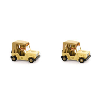 2PK Djeco Lion Safari Crazy Motors 4x6cm Kids Play Toy 3y+