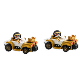 2PK Djeco Motor Skull Crazy Motors Kids Miniature Toy Car 3y+/4x7x4cm Silver/Gold