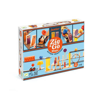 43pc Djeco Wooden Zig & Go Junior Magic Kids 25x30cm Play Toy Set 5y+