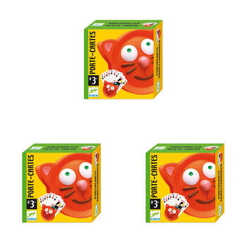 3PK Djeco Card Holder/Organiser 9x9cm Kids/Chldren 3y+