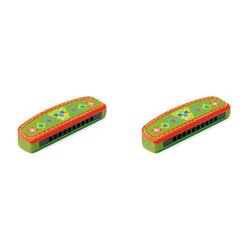 2PK Djeco Animambo Harmonica Kids/Childrens Musical Play Toy 3y+