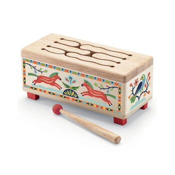 Djeco Animambo Wooden Drum Kids Musical Play Toy 3y+