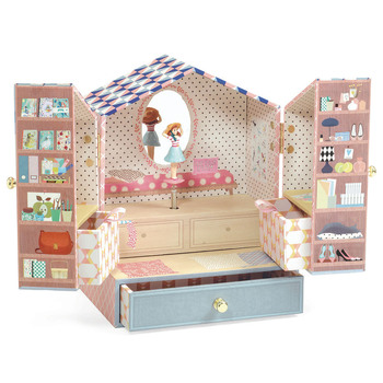Djeco Tinou Shop 20cm Music Box Kids Wooden Toy 4y+
