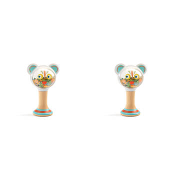 2PK Djeco Babymaraki Shaker/Rattle Kids/Children Toy 11cm Assorted 3m+