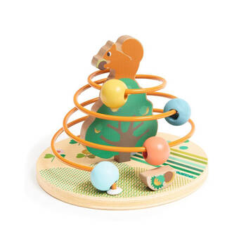 Djeco Squirrel Bead Frame Activity RollNut 17x17cm Toy Kids 18m+