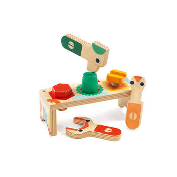 Djeco Bricolou Wood Tool Kids Play Toy Set Set 18m+