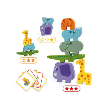Djeco Ze Totanimo Wooden Stacking Animals Kids Toy 2y+