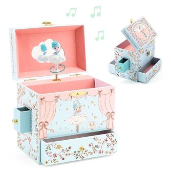 Djeco Ballerina on Stage 18cm Music Box Kids Wooden Toy 4y+
