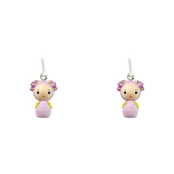 2PK Djeco Rosie Tinyly Bag Tag 3cm Hanging Pendant Purple 4y+