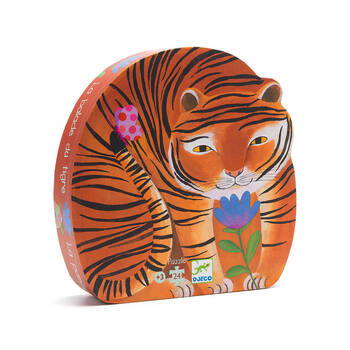 24pc Djeco The Tiger's Walk Silhouette Puzzle Kids Game 26x26cm 3y+