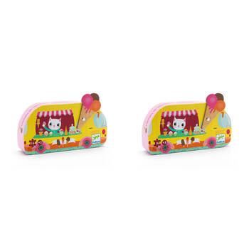 32pc Djeco Ice Cream Truck Silhouette Puzzle Game 22x12cm 3y+