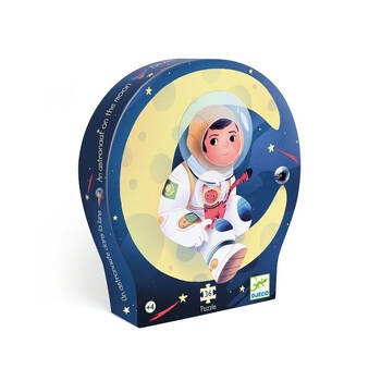 36pc Djeco Astronaut On the Moon Silhouette Puzzle Game 42x30cm 4y+