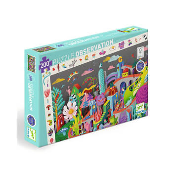 200pc Djeco Crazy Town Obervation Puzzle Game 61x38cm 6y+