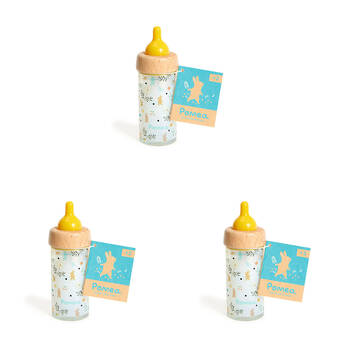 3PK Djeco Wooden Doll's Magic Feeding Bottle Kids Pretend Play 2y+