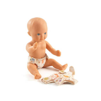 3pc Djeco Nappies For Dolls Kids Children Pretend Play 2y+