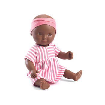Djeco 32cm Baby Girl Ciara Pomea Hard Body Doll 18m+