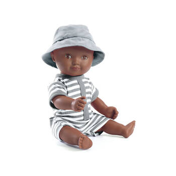 Djeco Pomea Baby Boy Samra Lighweight Hard Body Kids Doll Toy 18m+/32cm