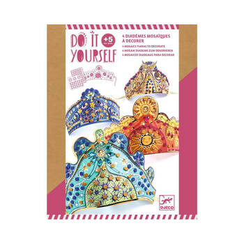 Djeco Do It Yourself Enchantresses Tiaras Mosaic Stickers Kids DIY Kit 5y+