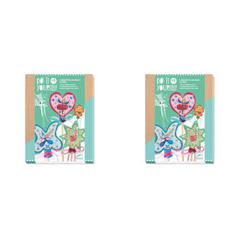 2PK Djeco Do It Yourself Little Fairy Wands Kids DIY Kit 5y+