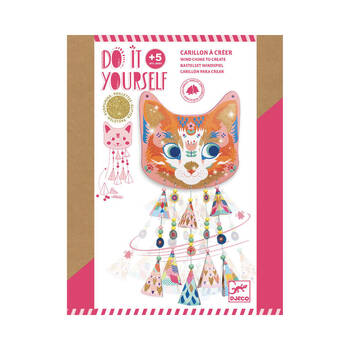 Djeco Do It Yourself Kitty Wind Chimes Kids DIY Kit 6y+