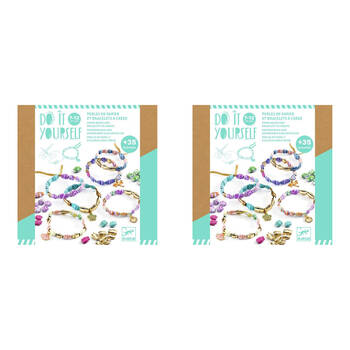 2PK Djeco Do It Yourself Chic & Golden Bracelets Kids DIY Creative Kit 7y+