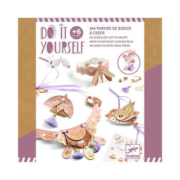 Djeco Do It Yourself Miss Rosefinch Jewellery Kids DIY Creative Kit 6y+