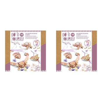 2PK Djeco Do It Yourself Miss Rosefinch Jewellery Kids DIY Creative Kit 6y+