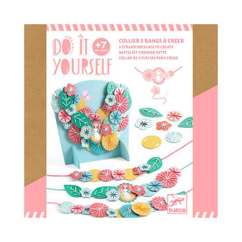 Djeco Do It Yourself Flora Necklaces & Stand Kids DIY Creative Kit 7y+