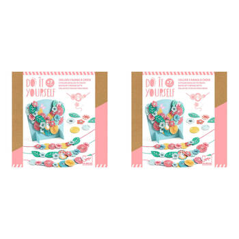 2PK Djeco Do It Yourself Flora Necklaces & Stand Kids DIY Creative Kit 7y+
