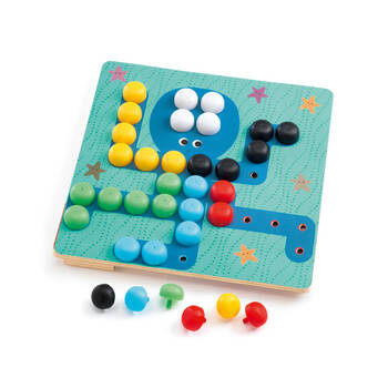 Djeco Wooden Primo Mosaico Puzzle Kids Educational Game 3y+