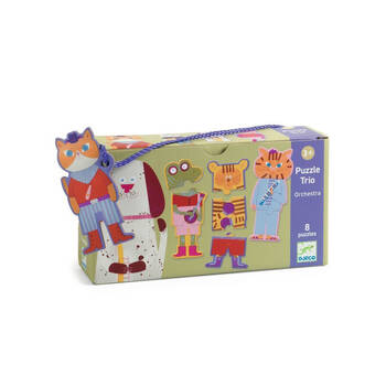 24pc Djeco Orchestra Trio Educational Kids Activity Puzzle w/ 8 Animals 3y+