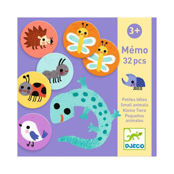 32pc Djeco Small Animals Memory Game Kids Educational Play 2y+