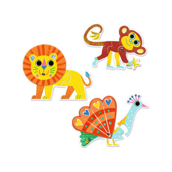 12pc Djeco Duo Animals Jigsaw Puzzle Kids Educational Game 2y+