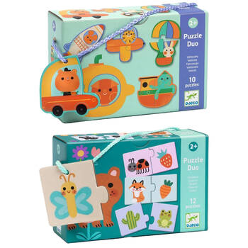 Djeco Duo Matching Vehicles/Colours Kids Development Activity Puzzle 2y+