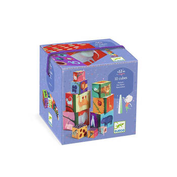 Djeco Nature & Animal Blocks Kids/Children Stacking Toy Set 12m+